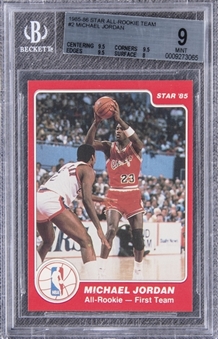 1985-86 Star All-Rookie Team #2 Michael Jordan - BGS MINT 9